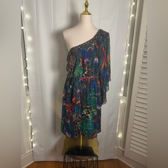 Bisou Bisou One Shoulder Dress - Multicolor - Picture 8 of 8